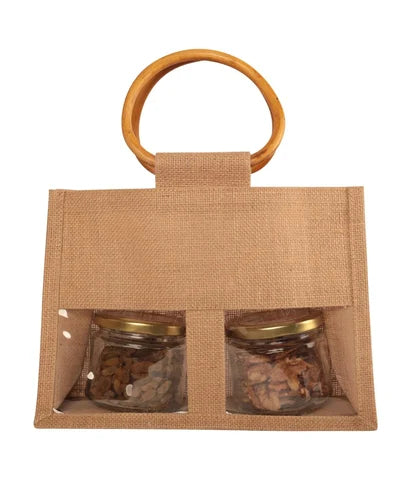 Jute Jar Bag - 2 bottles