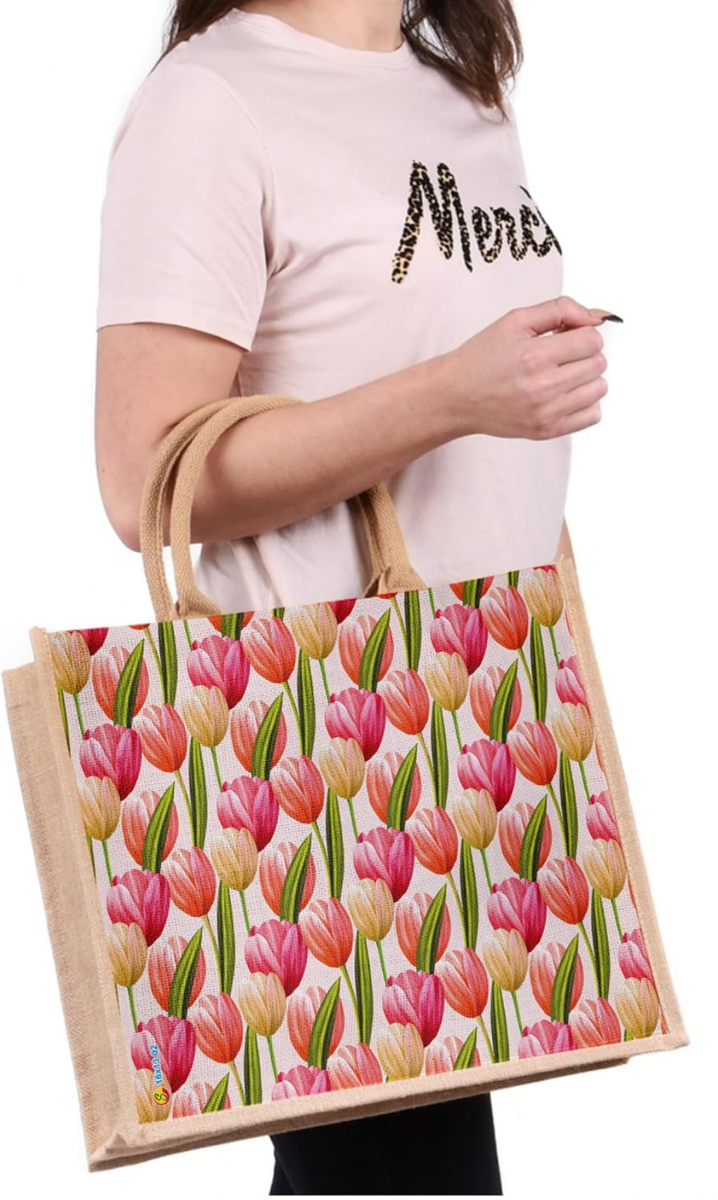 Tulip Bloom Eco-Friendly Jute Bag