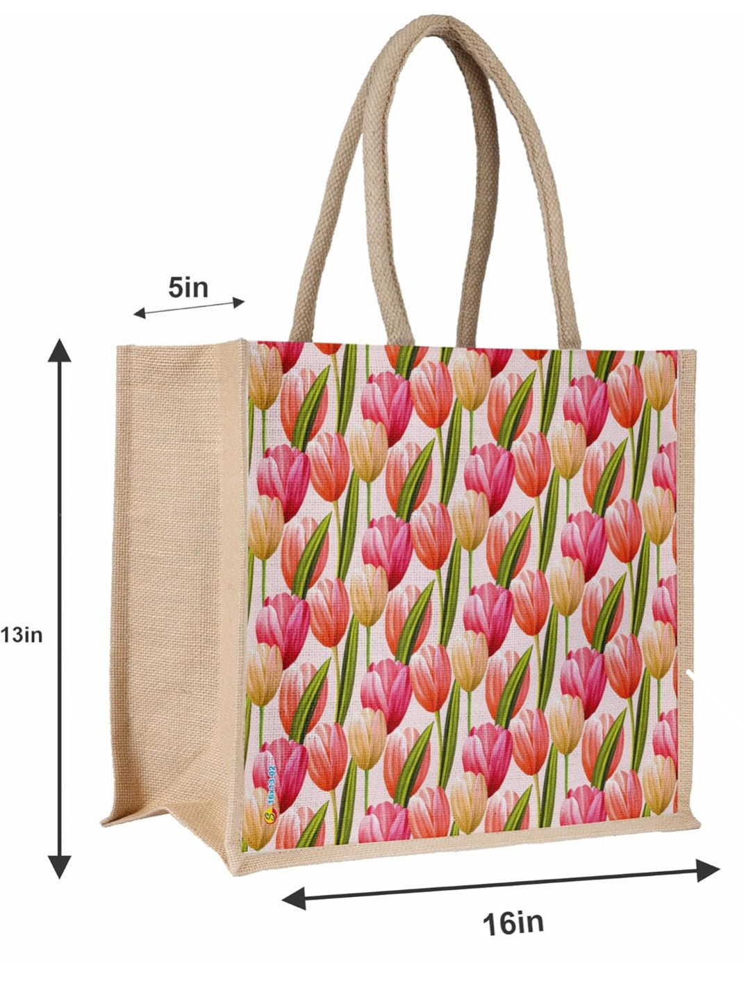 Tulip Bloom Eco-Friendly Jute Bag