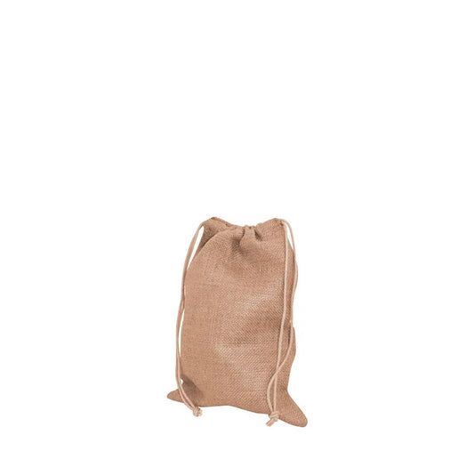 Small Jute Drawstring Bag