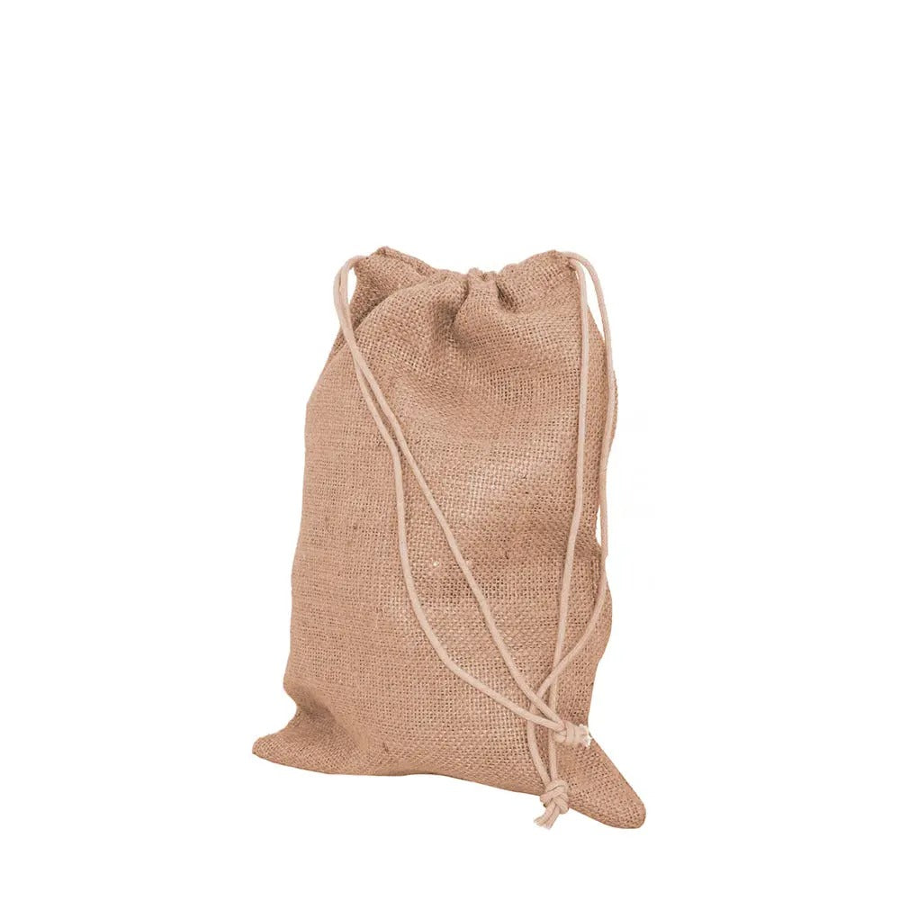 Medium Jute Drawstring Bag