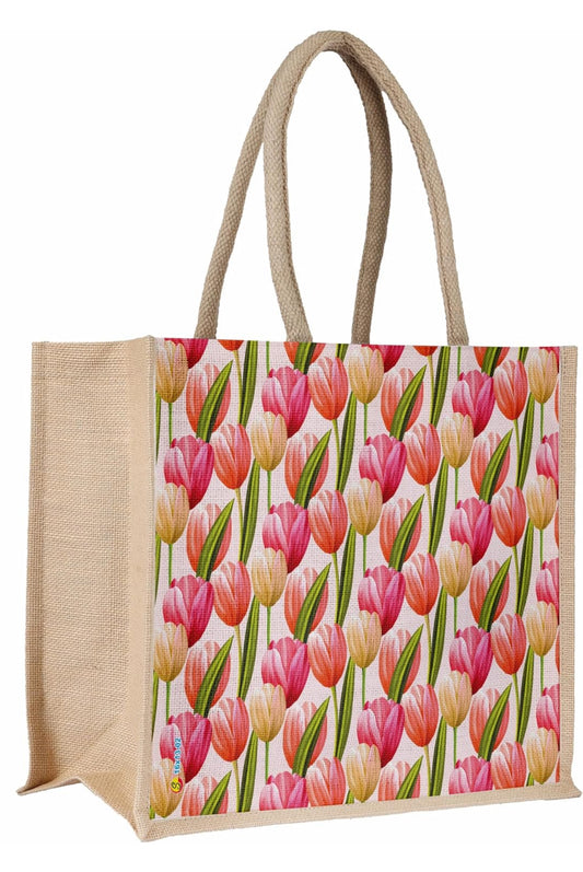 Tulip Bloom Eco-Friendly Jute Bag