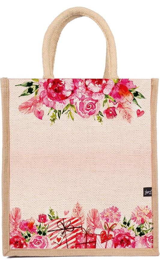 Floral Gift Edition Jute Tote